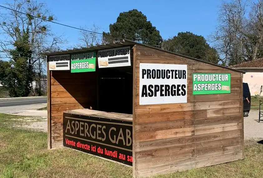 Asperges Gabin cabane Martillac
